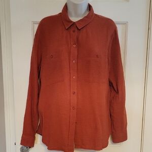 Sanctuary Terrecota 100% Cotton Shirt Size Small